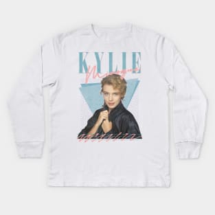 Kylie // 80s Retro Fan Design Kids Long Sleeve T-Shirt